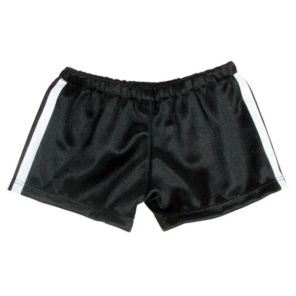 Build a Bear Workshop Black with White Stripes Athletic Shorts BABW Sports - Picture 5 of 5